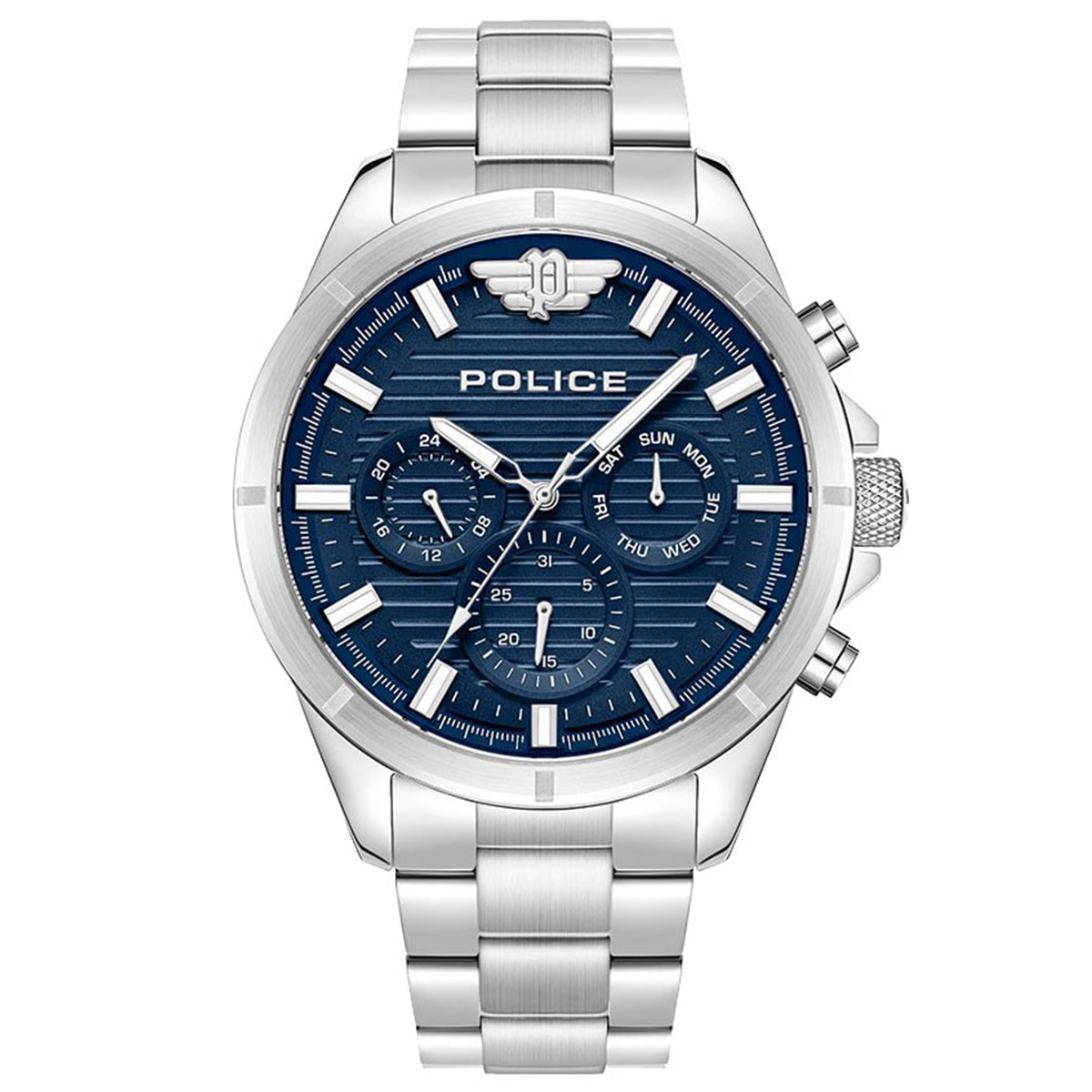 MONTRE POLICE HOMME M.FONCTION ACIER